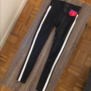 Span Faux Leather Stripe Legging